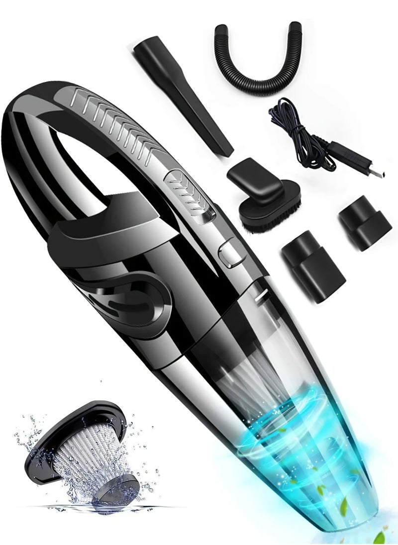Toshonics Rechargeable Handheld Car Vacuum Cleaner Wet Dry Cordless Mite Remover Portable Strong powerful Suction For Home Automotives Dust Pet Hair Sofa Carpet Cleaning Computer Keyboard  - Image 1