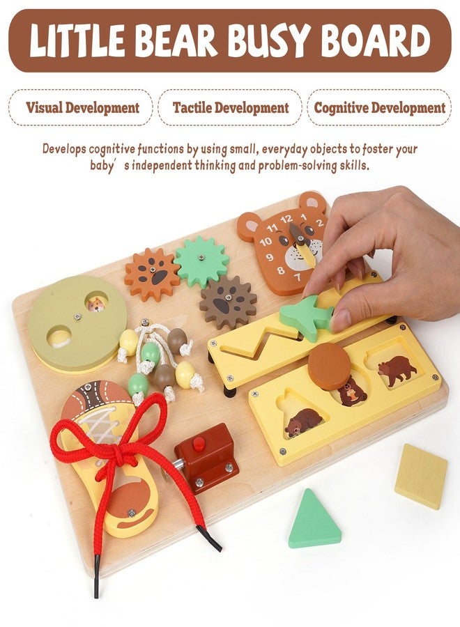 GHOOI Busy Board for Toddlers | Wooden Montessori Toy | Sensory Activity Boards for Fine Motor Skills | Travel Latches Board for 3 Year Old Boys & Girls, Educational Learning Toy - Image 2
