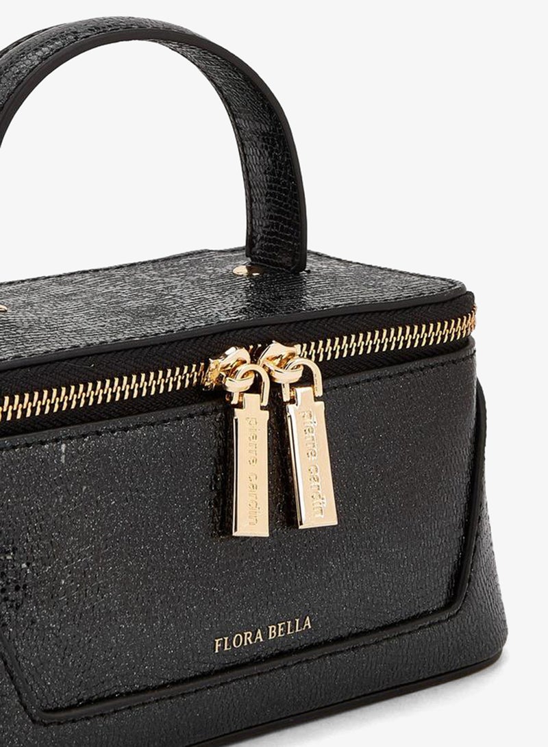Flora Bella By Shoexpress Textured Satchel Bag with Detachable Strap - Image 3