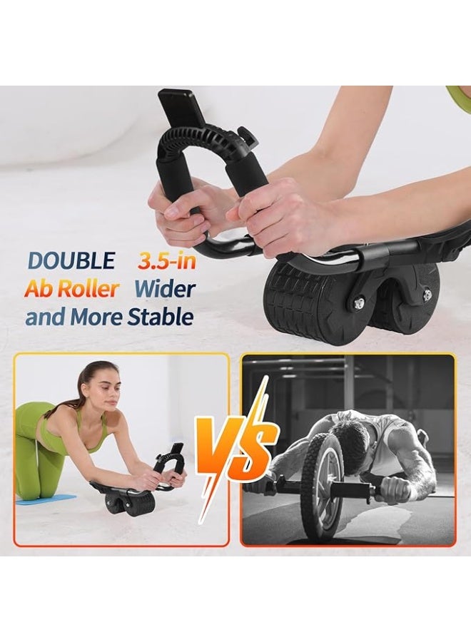 DUNISO عجلة تمارين البطن، عجلة تمارين البطن مع دعم للكوع، عجلة تمارين البطن مع مؤقت، قوية ومتينة، لتمارين البطن الفعالة - Image 4