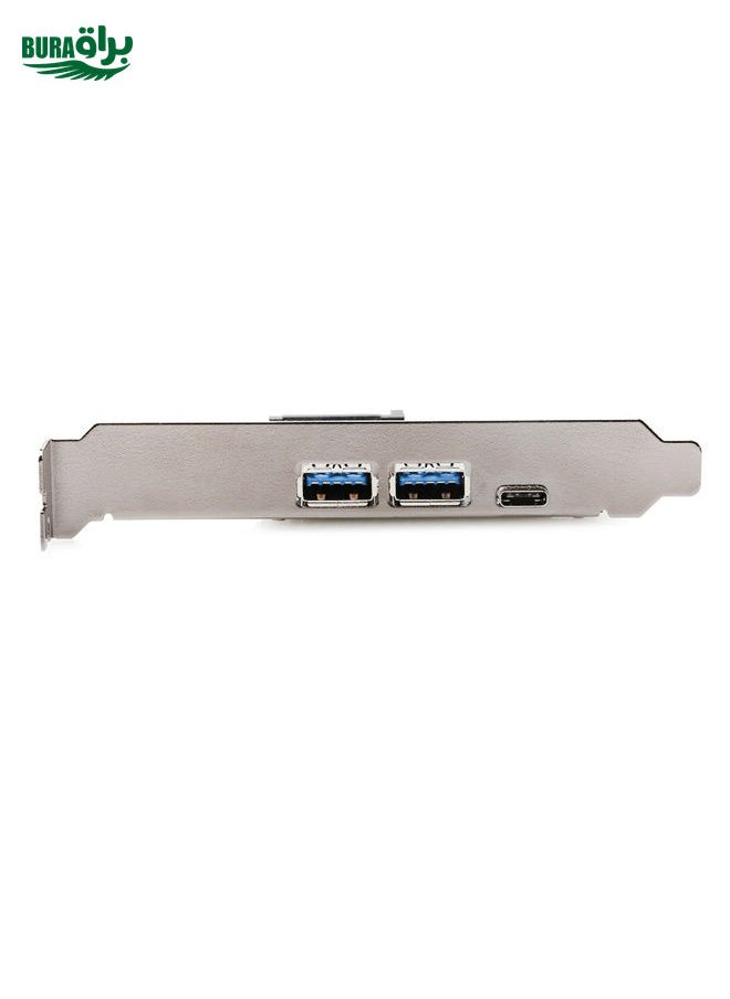 BURAQ USB 3.1 Type-C PCIe to Type-C and Type A 3.0 Expansion Card USB PCI Express Riser Card  - Image 4