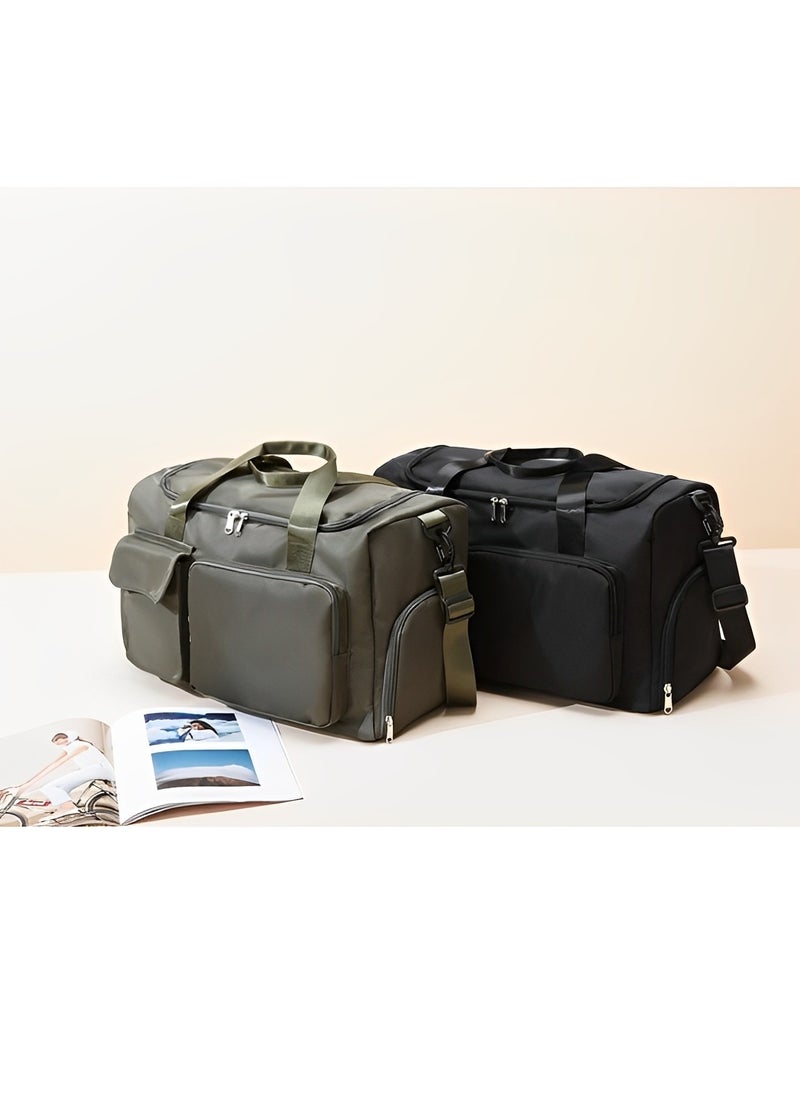 REOCLE - Travel Duffel Bags Gym Bag Foldable Overnight Weekender Bags with Adjustable Shoulder Strap & Large Capacity & Wet Pocket & Shoes Compartment Foldable Duffel - Image 1