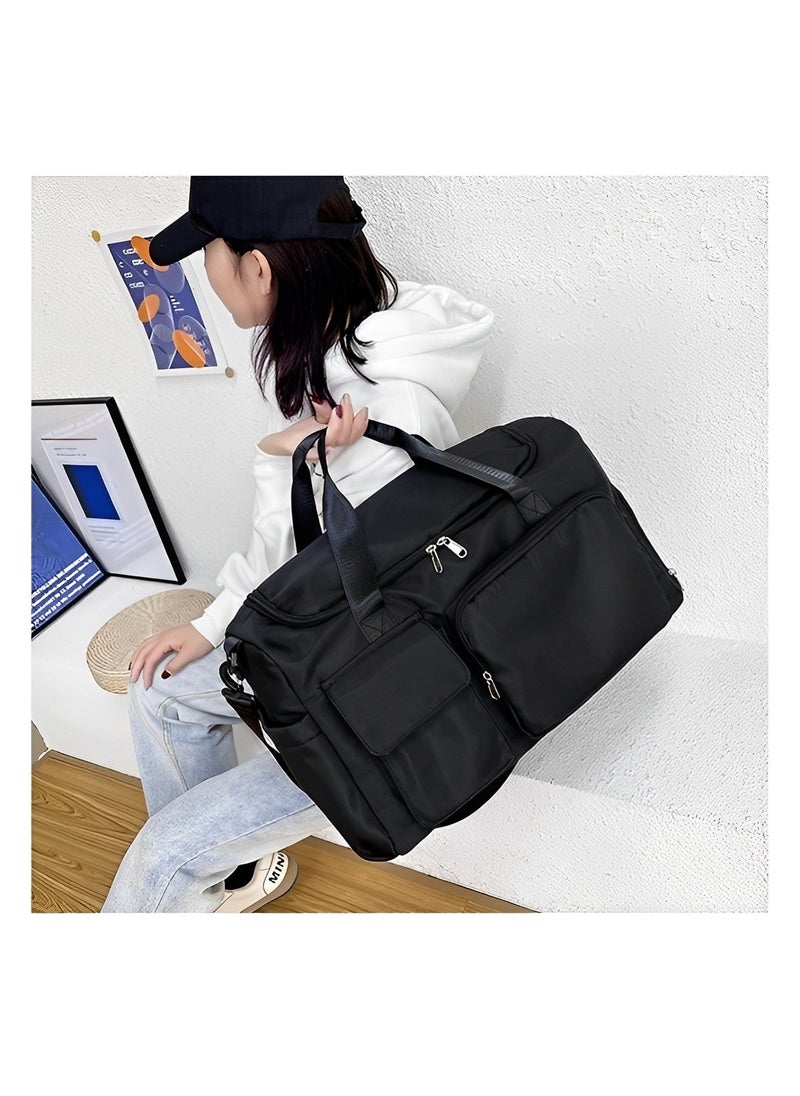 REOCLE - Travel Duffel Bags Gym Bag Foldable Overnight Weekender Bags with Adjustable Shoulder Strap & Large Capacity & Wet Pocket & Shoes Compartment Foldable Duffel - Image 1
