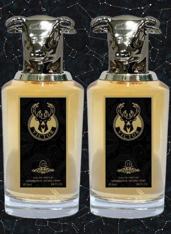 Victor 2 Pieces Victor Perfume Number 12 75ml EDP - Image 1