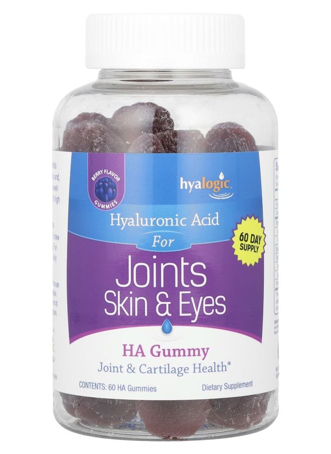 Hyalogic HA Gummy Hyaluronic Acid Berry 60 Gummies 