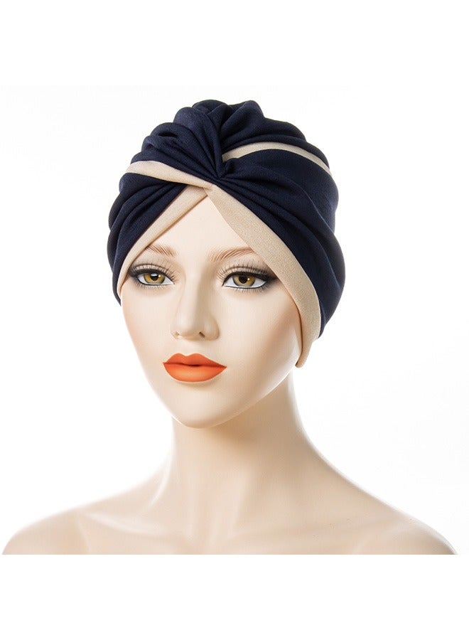 أخبار 2 أجهزة الكمبيوتر المسلمة الحجاب الحجاب الفوري للنساء جبين ملون يتقاطع مع عمامة أزياء القطن الإسلامي للنساء والبنات - Image 3