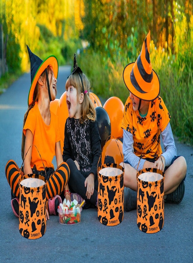VAIVUSTO Halloween Pumpkin Ghost Handheld Basket Trick or Treat Bag Candy Tote Buckets Reusable Canvas Basket Best Halloween Party Gifts for Kids Party - Image 5