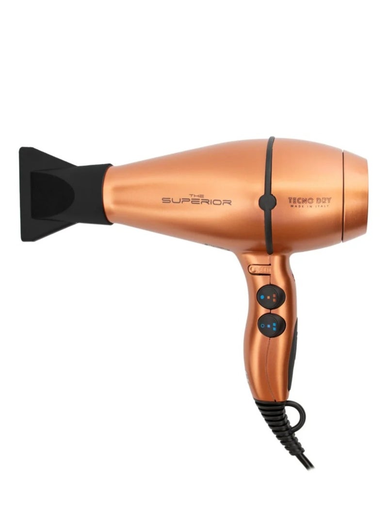 تكنو دراي  مجفف شعر ايطالي من تيكنو دراي لون برتقالي 6000 - Image 1