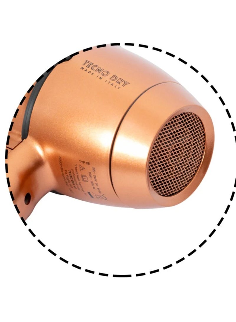 تكنو دراي  مجفف شعر ايطالي من تيكنو دراي لون برتقالي 6000 - Image 4