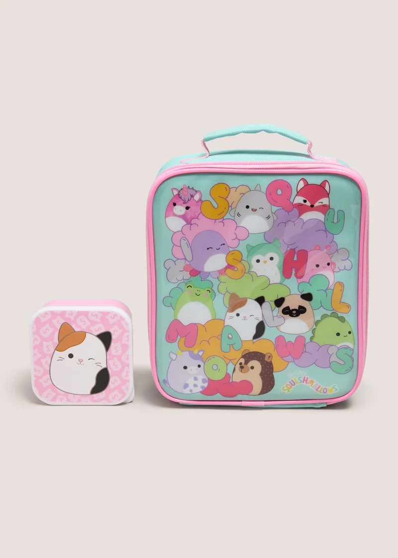 Matalan Pink Squishmellow Lunch Bag & Snack Box Blue