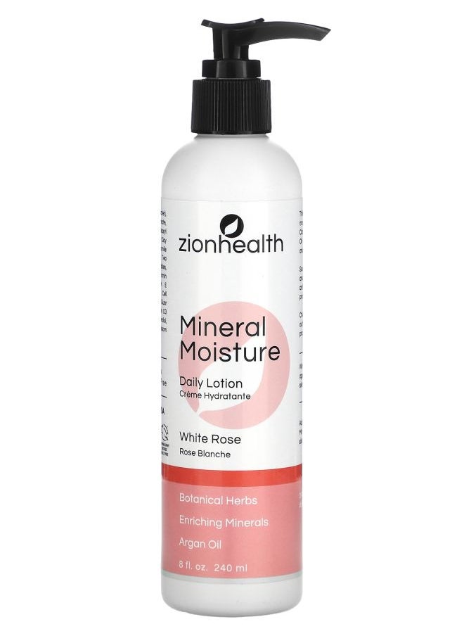 Zion Health - Mineral Moisture Daily Lotion White Rose 8 oz (240 ml) - Image 1