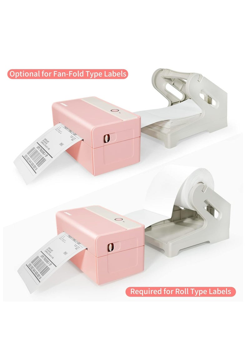 Oasisgalore Label Holder for Rolls and Fan-fold Labels，Sticker Roll Holder for Desktop Label Printer，White - Image 2