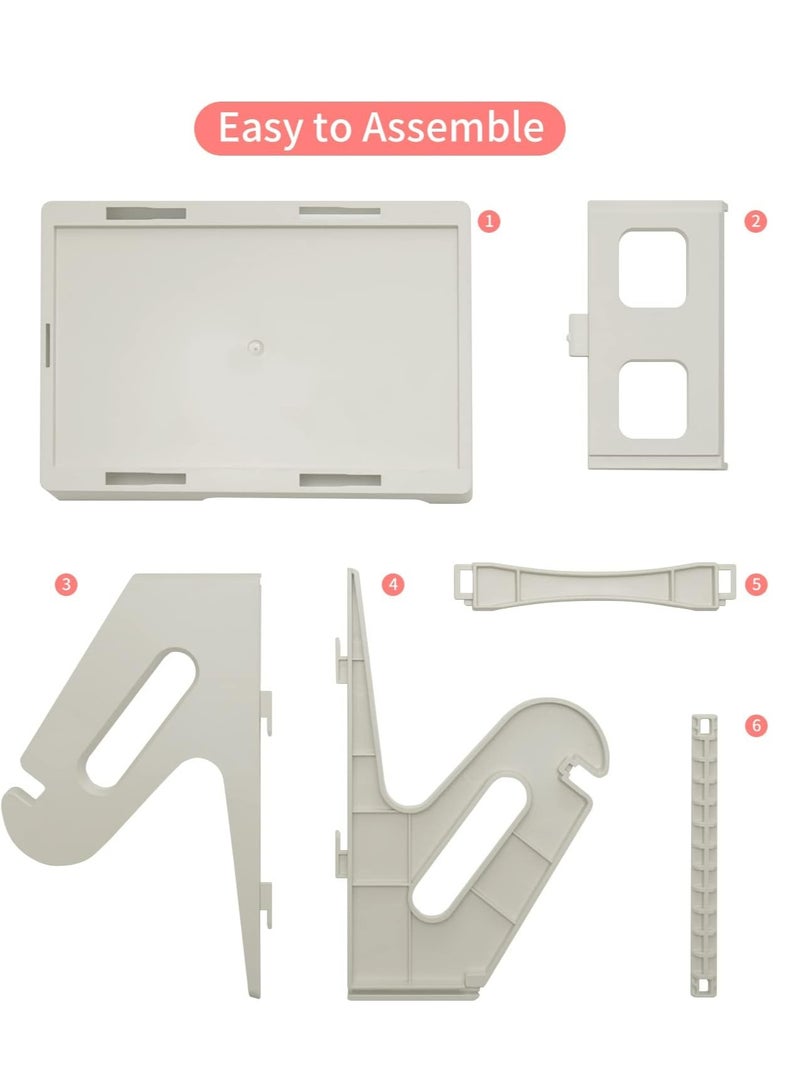 Oasisgalore Label Holder for Rolls and Fan-fold Labels，Sticker Roll Holder for Desktop Label Printer，White - Image 5