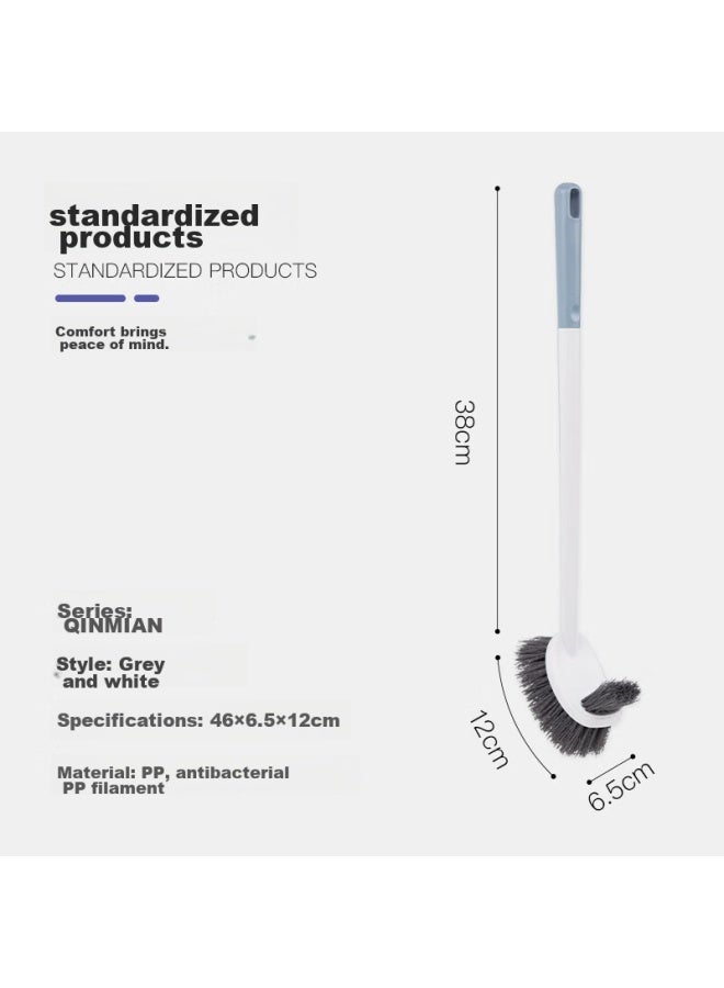 Foojo Toilet Brush, Antibacterial Double-headed Cleaning Brush, White, Single Pack - Image 2