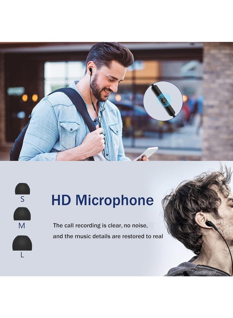 X-level USB C Headphones for Samsung Galaxy S25 S24 Ultra iPhone 17 Air 16 Pro 17 Pro Max S23 S22 A56 A55 A54 A16 Pixel Xiaomi Wired Earbuds Magnetic in-Ear Type C Earphone with Microphone Stereo Black - Image 5