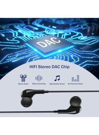 سماعات USB C لسامسونج غالاكسي S25 S24 ألترا آيفون 17 هواء 16 برو 17 برو ماكس S23 S22 A56 A55 A54 A16 بكسل شياومي سلكية سماعات المغناطيسية في الأذن نوع C مع ميكروفون ستيريو أسود - view 4