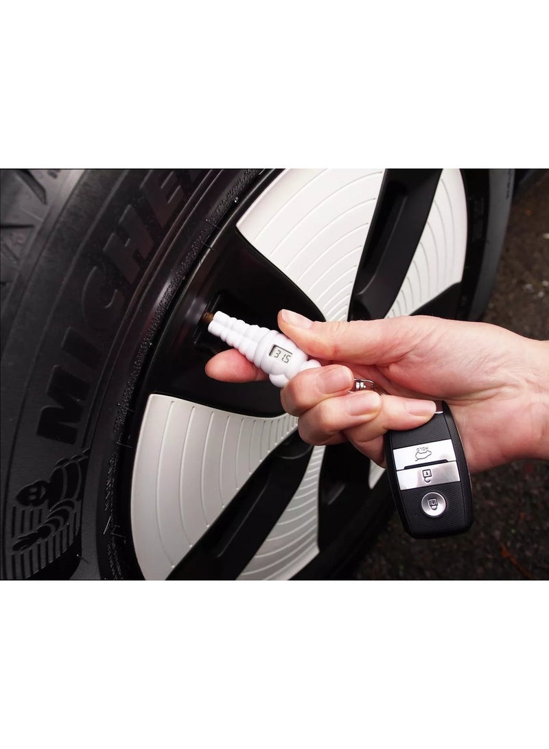 Michelin Bibendum Digital Tyre Pressure Gauge Keyring Compact LCD Air Pressure Tester for Cars, Motorcycles & SUVs CAE-101561 - Image 4