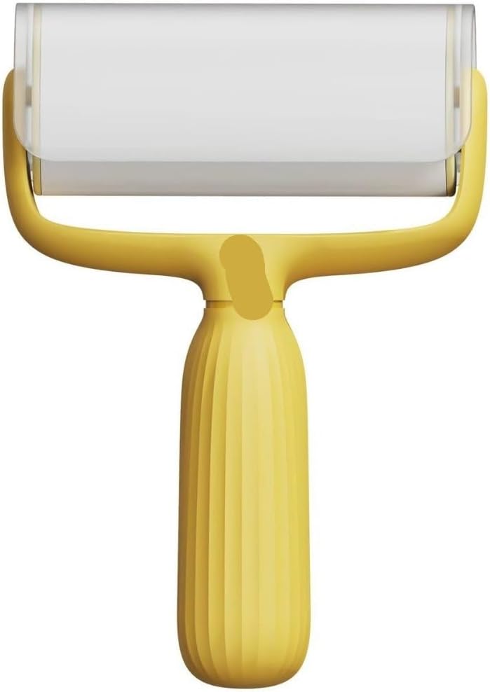Snacko Tearable Lint Roller - Sticky Roll Paper for Pet Hair, Dust, and Clothes Cleaning | Replaceable Cleaning Brush Accessories(Yellow) - Image 1
