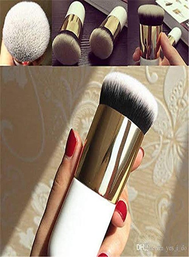 MINtile Makeup Cosmetic Face Powder Blush Brush Face Foundation Powder Blush Brush Cosmetic Blending Makeup Brush (Golden White) - Image 4