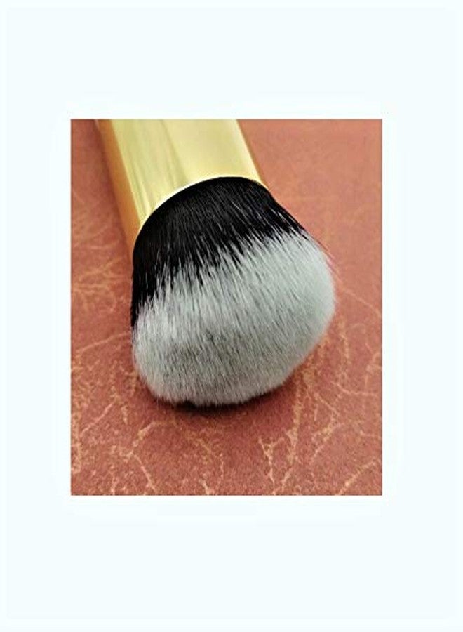 MINtile Makeup Cosmetic Face Powder Blush Brush Face Foundation Powder Blush Brush Cosmetic Blending Makeup Brush (Golden White) - Image 3