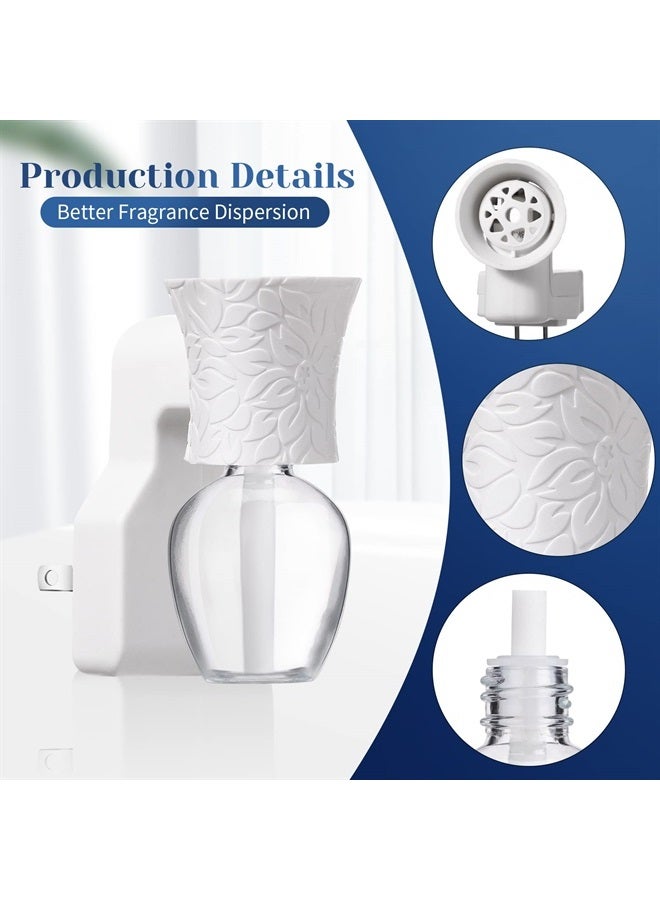 4 قطع من موزع الروائح العطرية على الحائط، 6 قطع من الزجاجات الفارغة لنشر الزيوت العطرية الأساسية، معطر هواء الحمام المنزلي بدون موزع