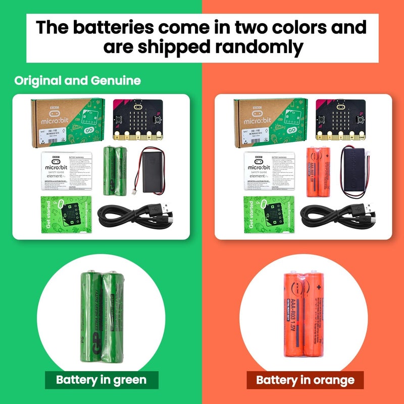 كي إستديو مجموعة Micro:bit V2 Go Kit الأصلية، مع Micro:bit v2، حامل البطارية، كابل Micro USB - Image 3