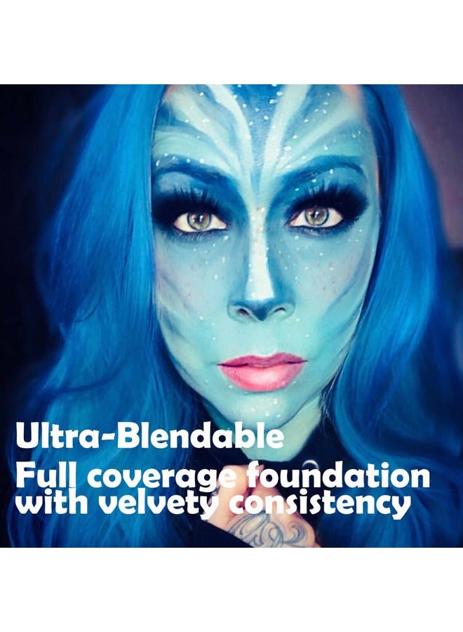 CCbeauty Professional 12 Colors Face Body Paint Kit Oil Non Toxic High Pigment Creamy Painting Palette for Halloween Costume Fancy SFX Cosplay Stage Makeup Set with 6 Wooden Premium Brushes, Deep - Image 5