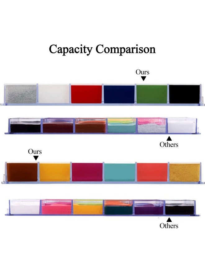 CCbeauty Professional 12 Colors Face Body Paint Kit Oil Non Toxic High Pigment Creamy Painting Palette for Halloween Costume Fancy SFX Cosplay Stage Makeup Set with 6 Wooden Premium Brushes, Deep - Image 3