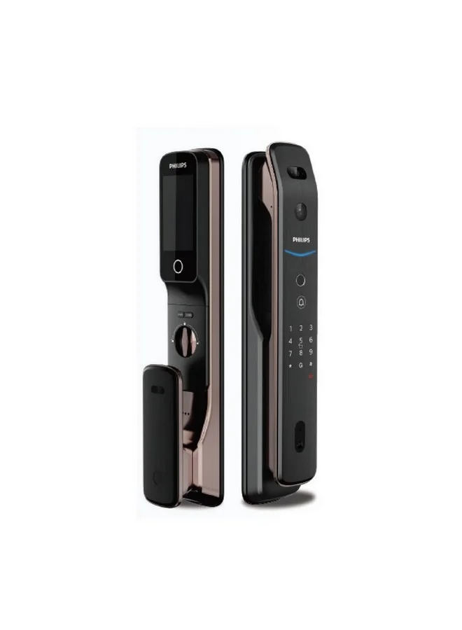 Philips Easy Key Facial Recognition Smart Door Lock Black and Copper 50 x 24 x 15 cm DDL709-FVP-7HWS-CO
