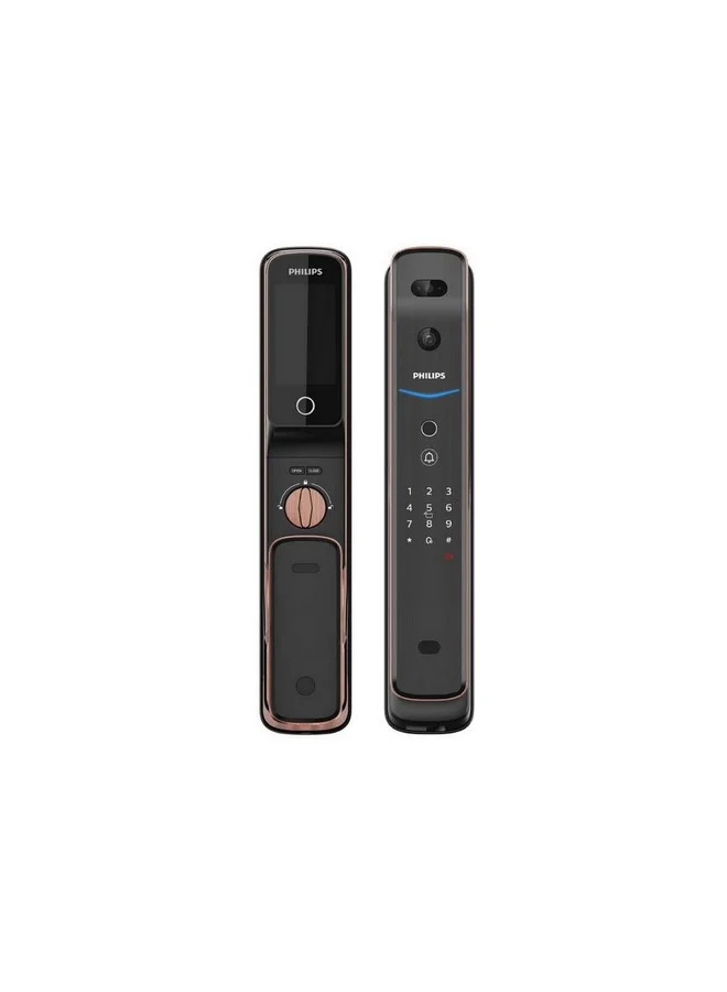 Philips Easy Key Facial Recognition Smart Door Lock Black and Copper 50 x 24 x 15 cm DDL709-FVP-7HWS-CO
