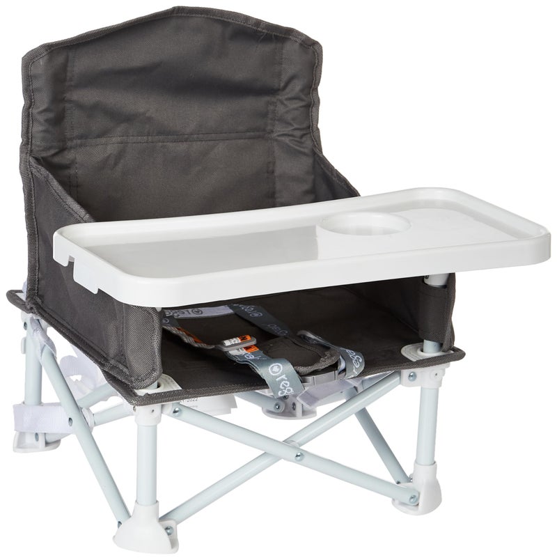 Regalo My Chair 2-in-1 Portable Travel Booster Seat & Activity Chair, Bonus Kit Includes, Oversized Removable Tray with Cup Holder, Gray - Image 1