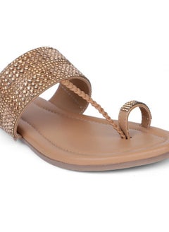 Bata Bata Women's GALAXY Slippers (5718323_GOLD_3 UK)  - Image 5