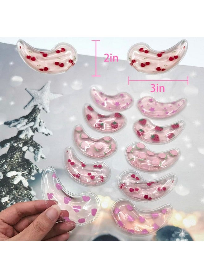 coldchill Reusable Gel Eye Ice Pack, Cooling Eye Pad, Hot ＆ Cold Treatment for Eye Strain, Eye Swelling, Eye Redness, Puffy Eyes, Dark Circles, Smooth Fine Lines, and Eye Recover Surgery. (Pink ＆ 10PCS) - Image 2