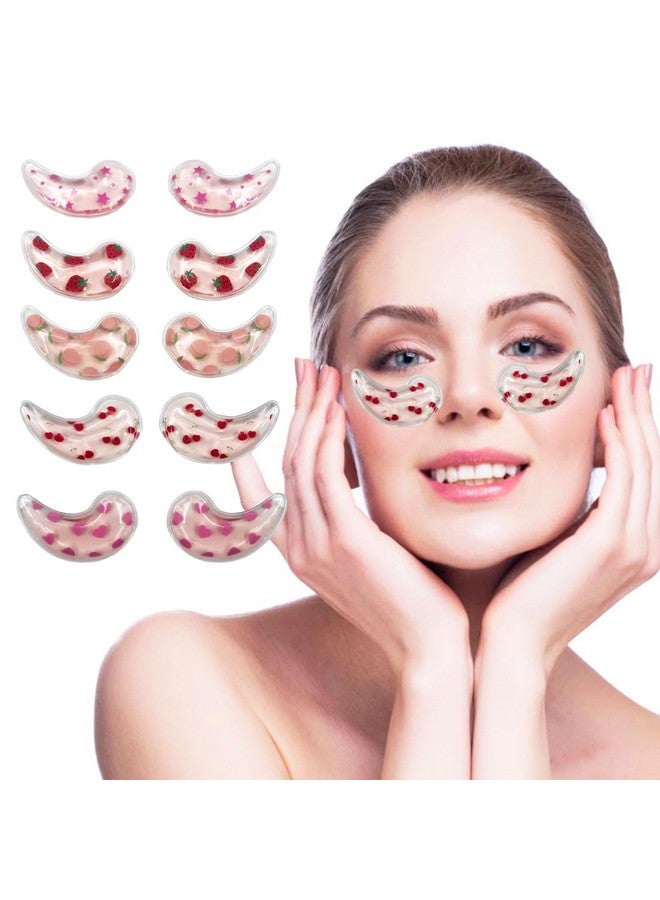 coldchill Reusable Gel Eye Ice Pack, Cooling Eye Pad, Hot ＆ Cold Treatment for Eye Strain, Eye Swelling, Eye Redness, Puffy Eyes, Dark Circles, Smooth Fine Lines, and Eye Recover Surgery. (Pink ＆ 10PCS) - Image 1