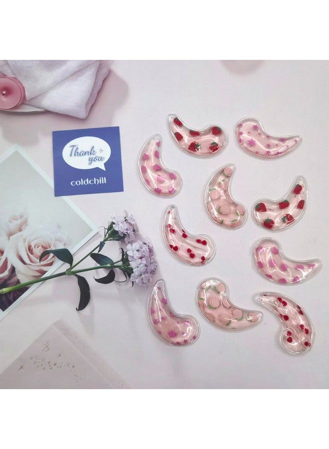 coldchill Reusable Gel Eye Ice Pack, Cooling Eye Pad, Hot ＆ Cold Treatment for Eye Strain, Eye Swelling, Eye Redness, Puffy Eyes, Dark Circles, Smooth Fine Lines, and Eye Recover Surgery. (Pink ＆ 10PCS) - Image 5