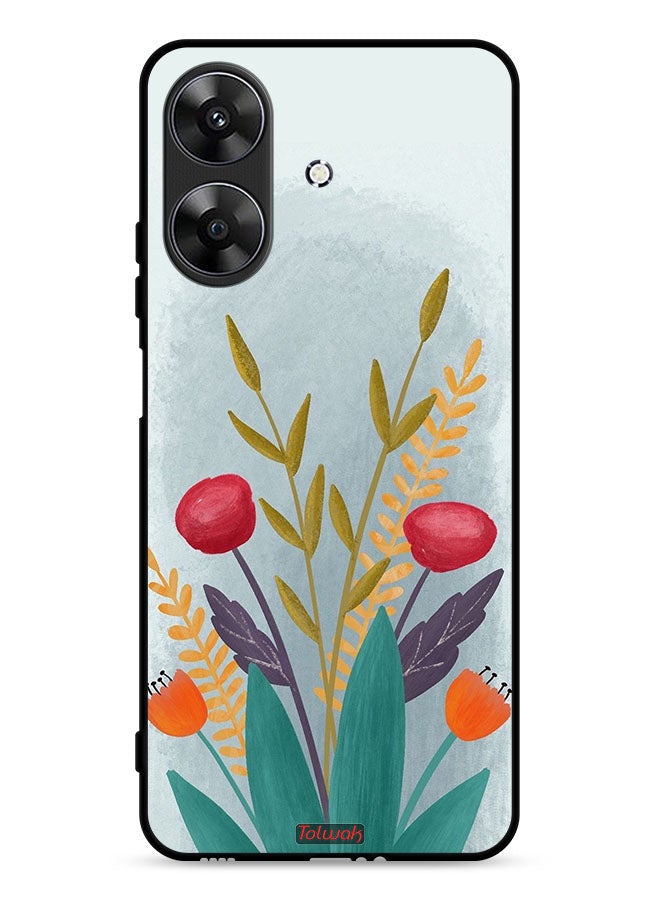 Tolwak Realme Note 60 4G Protective Case Cover Plants Drawing Art - Image 1