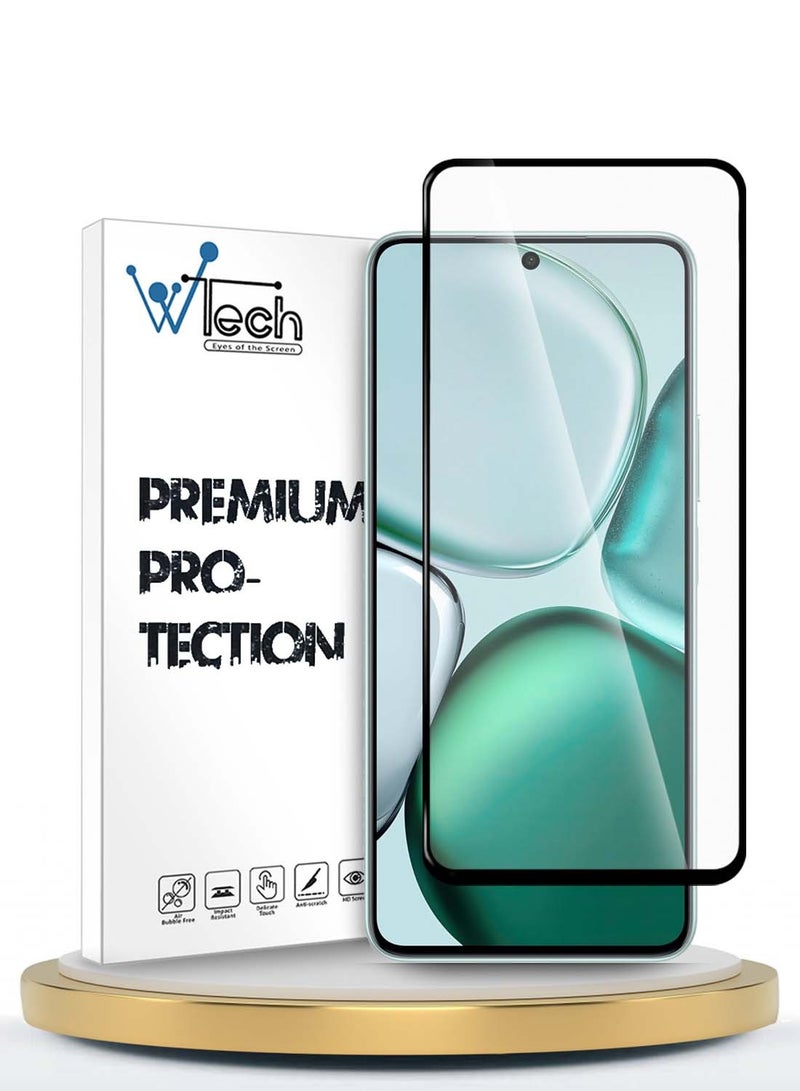 Wtech Honor X9c Smart 5G 2024 Premium E2E Series Full Glue Full Cover Tempered Glass Screen Protector (MSGECN) - Clear/Black - Image 1