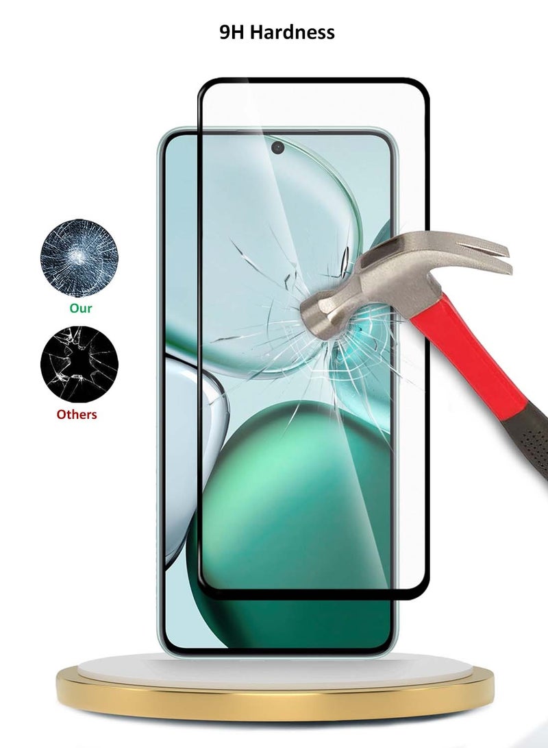 Wtech Honor X9c Smart 5G 2024 Premium E2E Series Full Glue Full Cover Tempered Glass Screen Protector (MSGECN) - Clear/Black - Image 3