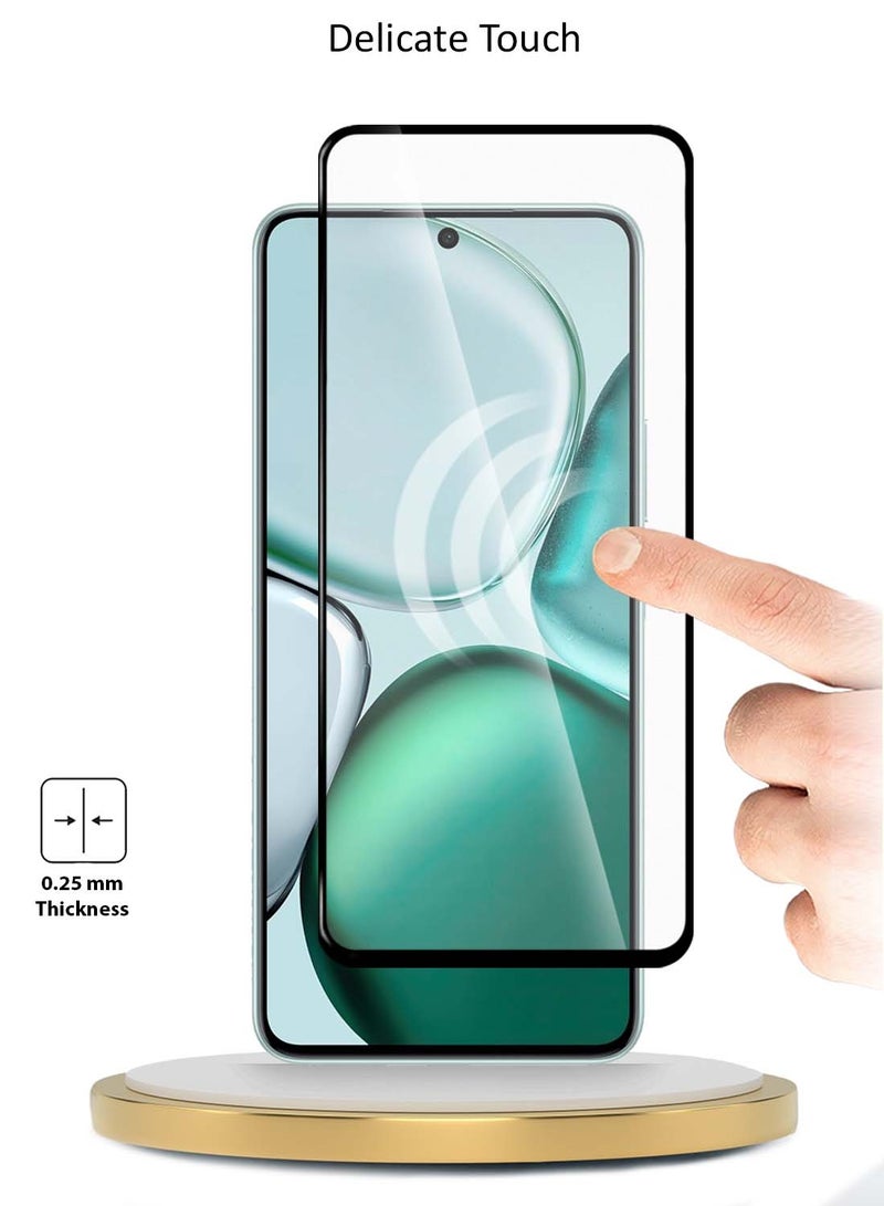 Wtech Honor X9c Smart 5G 2024 Premium E2E Series Full Glue Full Cover Tempered Glass Screen Protector (MSGECN) - Clear/Black - Image 4