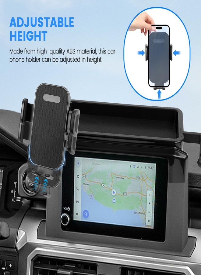 FETUSI Car Phone Holder Compatible with Toyota Tacoma 2024 2025 Accessories 8-Inch Screen Fixed Clip, Cell Phone Mount with Dash Organizer Center Console Tray Hands-Free 360° Rotation - Image 5