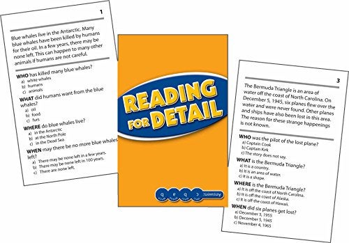 Edupress Reading for Detail Practice Cards, Levels 3.5-5.0,Blue - Image 2
