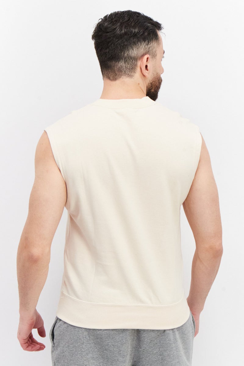 PUMA Men Sportswear Fit Sleeveless Running Vest, Beige  - Image 4