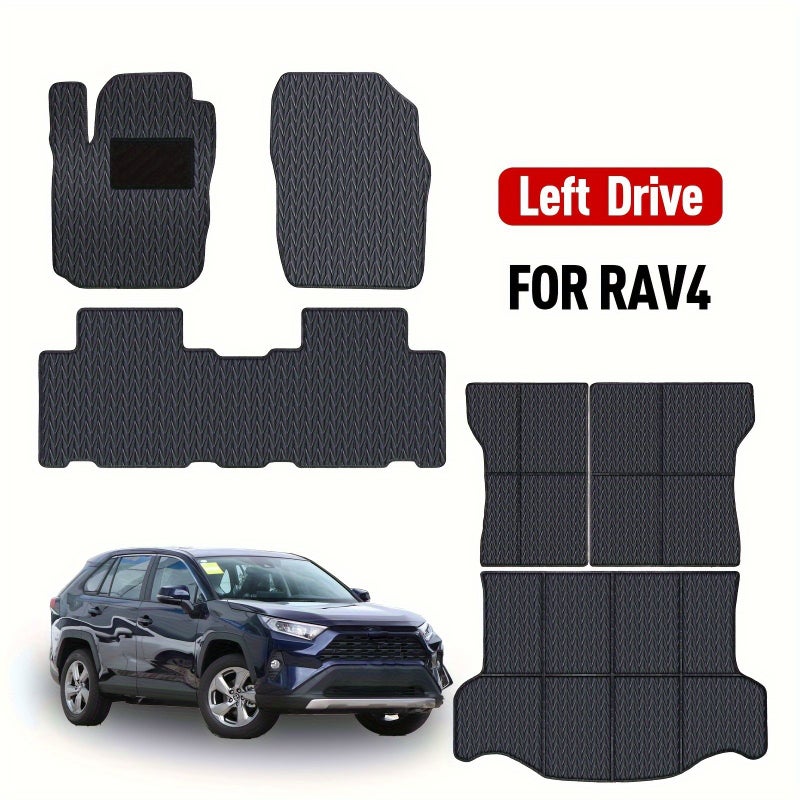 سجادات أرضية لجميع الأحوال الجوية متوافقة مع RAV4 2014 2018 (3 قطع) تشمل سجادة صندوق الأمتعة - Image 3
