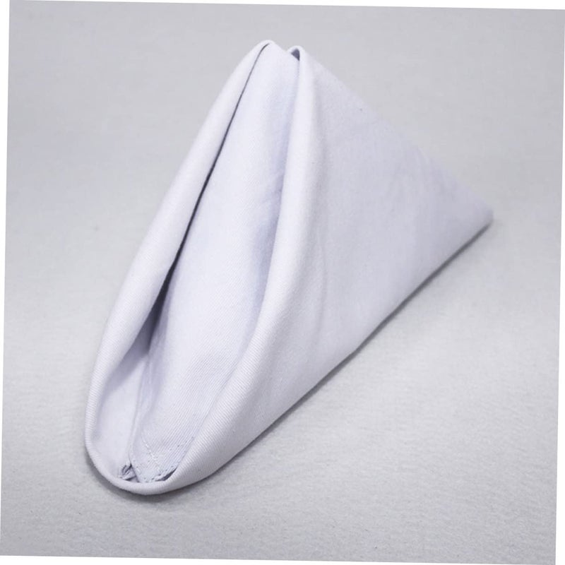 4Pcs Thick White Cotton Cloth Napkins Washable Dining Table Linen for Wedding Hotel Restaurant - Image 4
