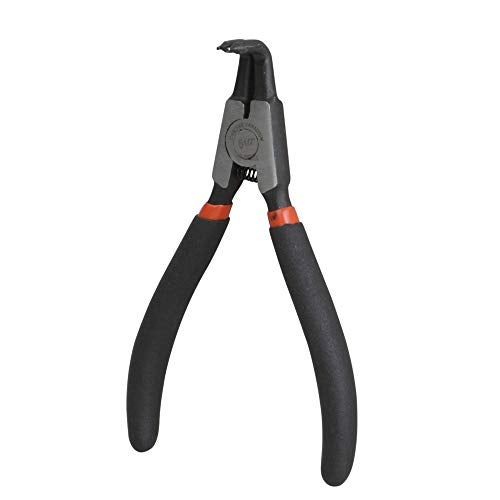 GROZ External Bent Circlip Plier with Precise & Solid Contact Tips| Ideal for Fitting Snap Rings on Shafts| Chrome Vanadium Construction| Wear Resistant| Ergonomic Grip| Length: 150 mm| CLP/BND/E/150 - Image 1