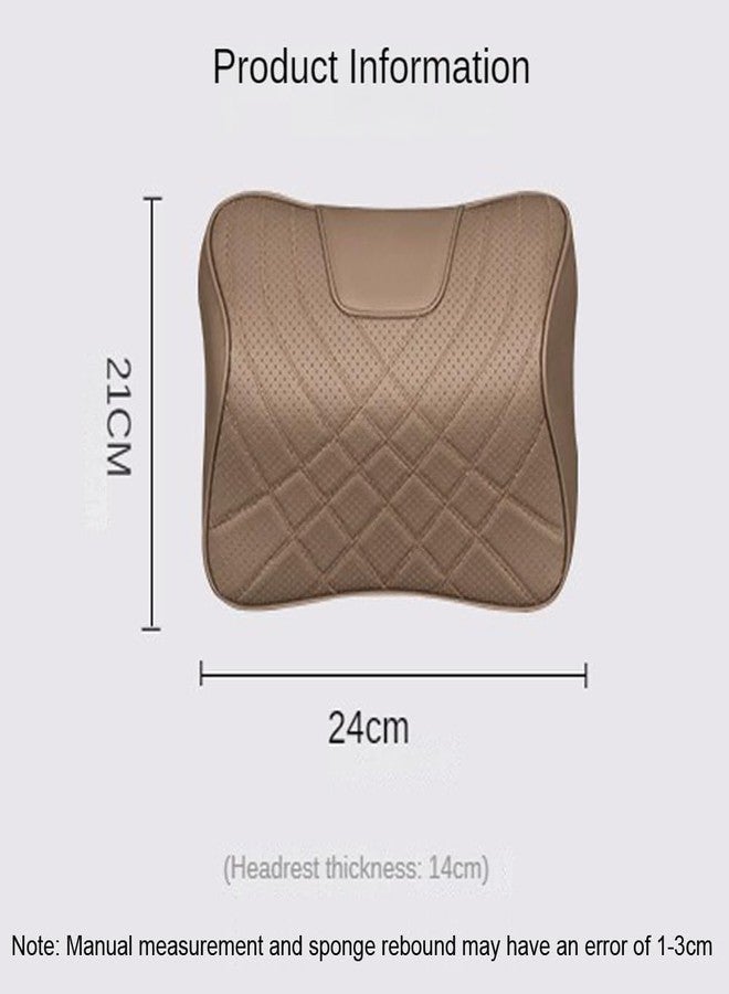 LUNDA Car headrest Soft Nappa Leather Car Neck Pillow For Most Cars, SUV Sedan Fit For Mercedes Benz AMG S-Class W204 W205 W206 W211 W212 W213 W176 W177 W222 GLC CLE CLA Travel Neck Support Pillows（coffee） - Image 2