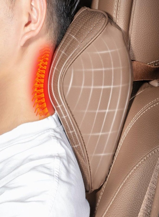 LUNDA Car headrest Soft Nappa Leather Car Neck Pillow For Most Cars, SUV Sedan Fit For Mercedes Benz AMG S-Class W204 W205 W206 W211 W212 W213 W176 W177 W222 GLC CLE CLA Travel Neck Support Pillows（coffee） - Image 3