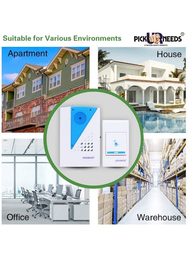 Pick Ur Needs Triange Shape Wireless Cordless Door Chime for Home Shop Office Door Bell (Triangle) - Image 5