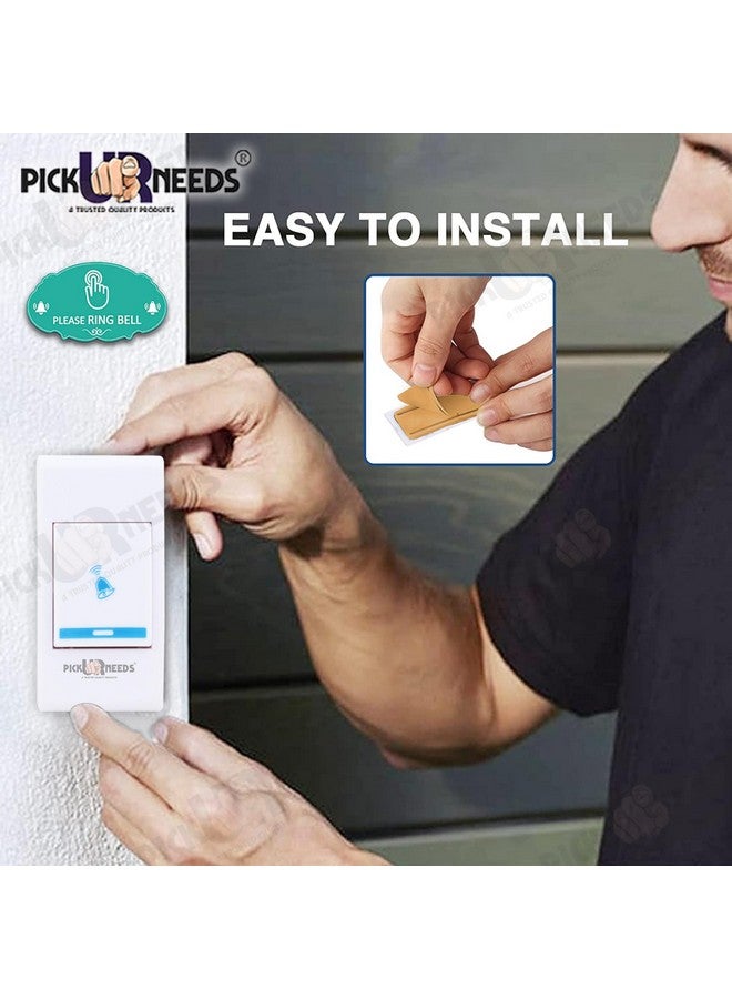 Pick Ur Needs Triange Shape Wireless Cordless Door Chime for Home Shop Office Door Bell (Triangle) - Image 4