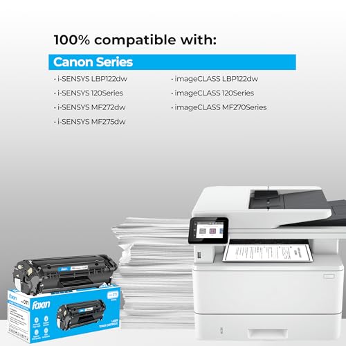 Foxin FTC 071 Toner Cartridge | Compatible with Canon LBP122dw, MF272dw, MF275dw, MF 120 & MF 270 Series | Monochrome Laser Printer Cartridge | High Page Yield - 1200 - Image 2